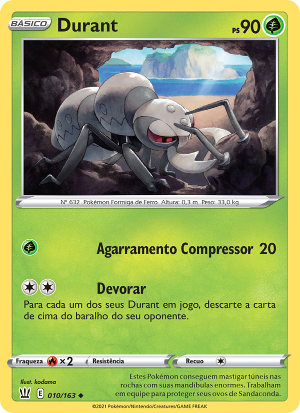Durant 10 — Estilos de Batalha (Portuguese Pokémon TCG card)