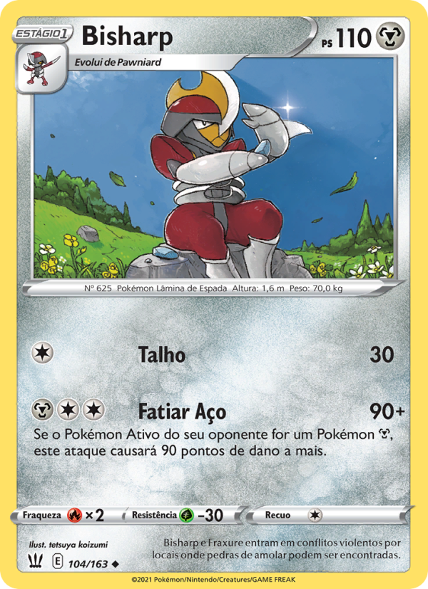 Bisharp 104 — Estilos de Batalha (Portuguese Pokémon TCG card)