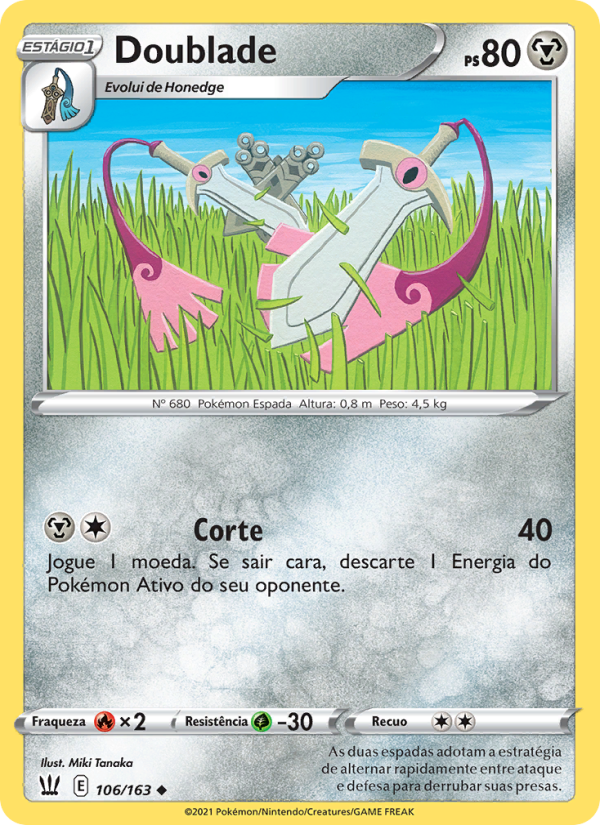 Doublade 106 — Estilos de Batalha (Portuguese Pokémon TCG card)
