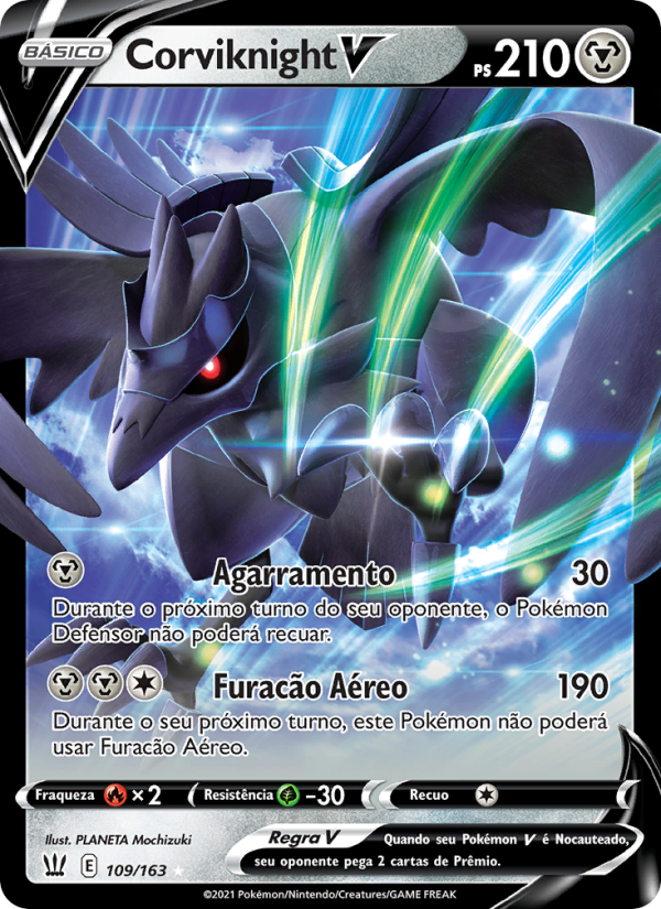 Corviknight V 109 — Estilos de Batalha (Portuguese Pokémon TCG card)
