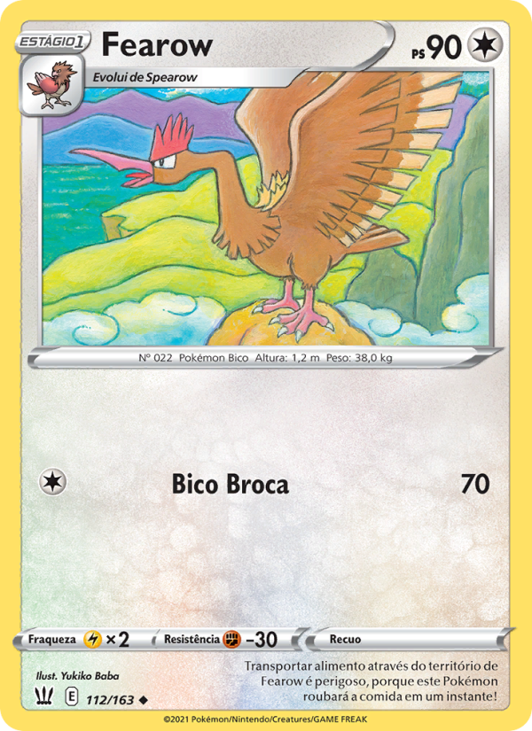 Fearow 112 — Estilos de Batalha (Portuguese Pokémon TCG card)