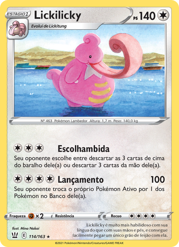 Lickilicky 114 — Estilos de Batalha (Portuguese Pokémon TCG card)