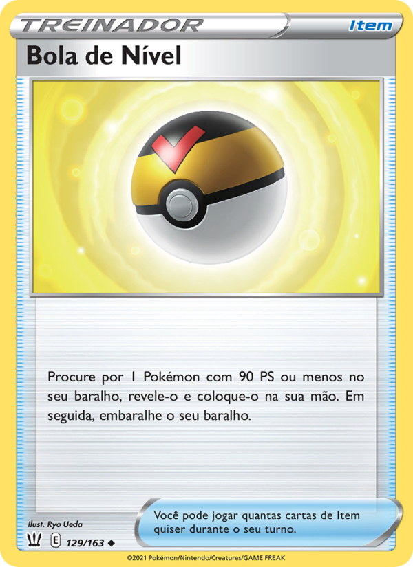Bola de Nível 129 — Estilos de Batalha (Portuguese Pokémon TCG card)