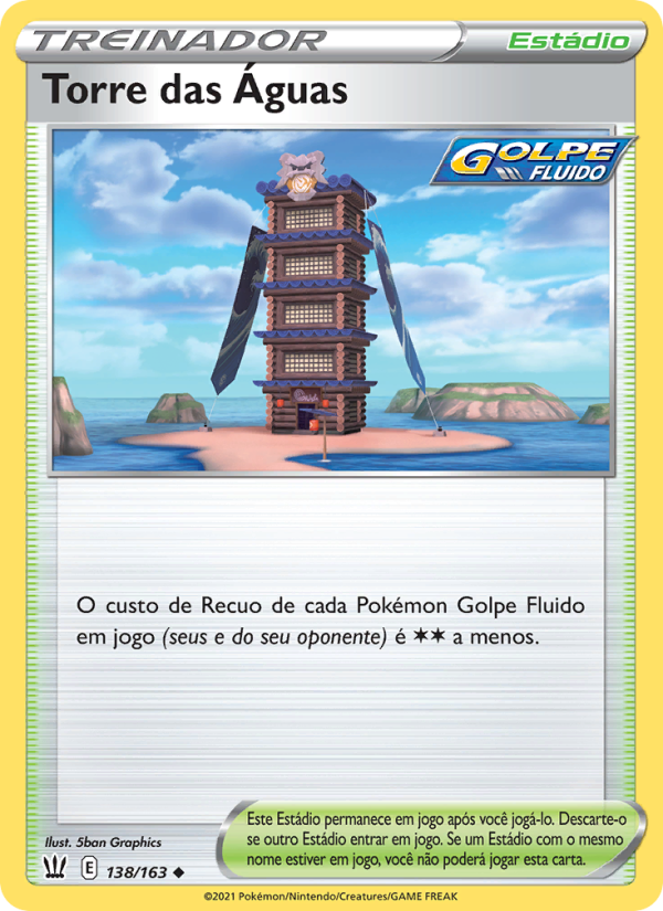 Torre das Águas 138 — Estilos de Batalha (Portuguese Pokémon TCG card)