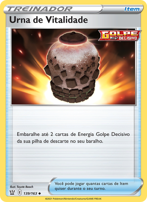 Urna de Vitalidade 139 — Estilos de Batalha (Portuguese Pokémon TCG card)