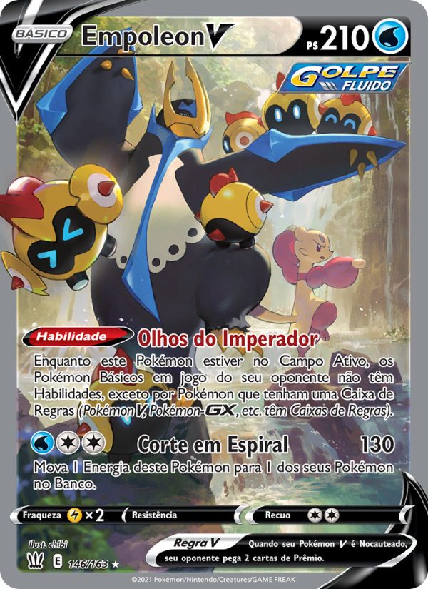 Empoleon V 146 — Estilos de Batalha (Portuguese Pokémon TCG card)