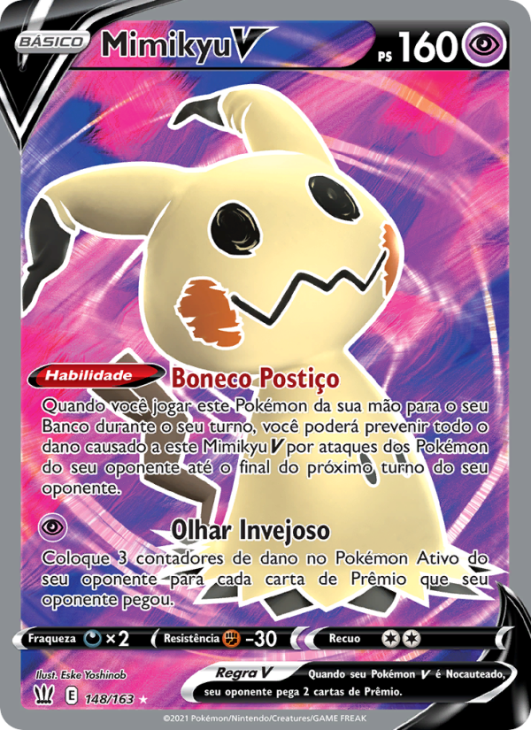 Mimikyu V 148 — Estilos de Batalha (Portuguese Pokémon TCG card)