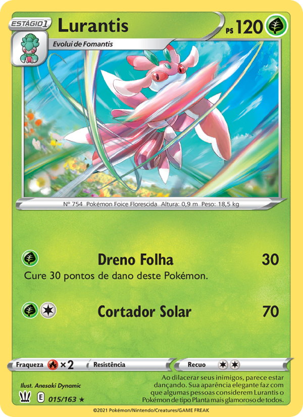 Lurantis 15 — Estilos de Batalha (Portuguese Pokémon TCG card)