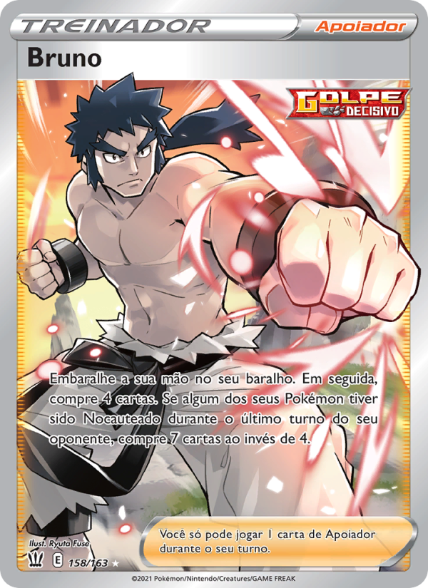 Bruno 158 — Estilos de Batalha (Portuguese Pokémon TCG card)