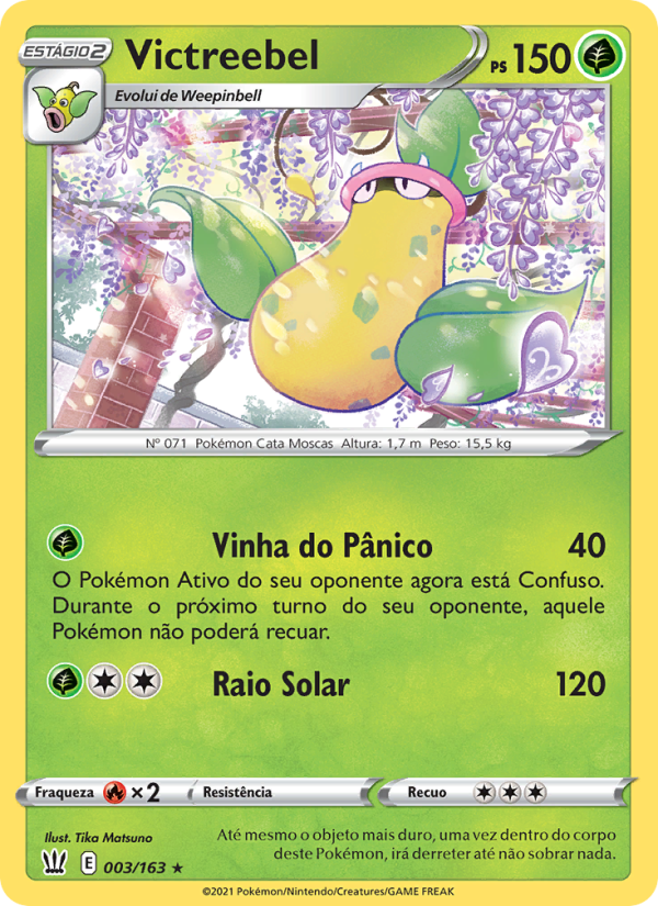 Victreebel 3 — Estilos de Batalha (Portuguese Pokémon TCG card)
