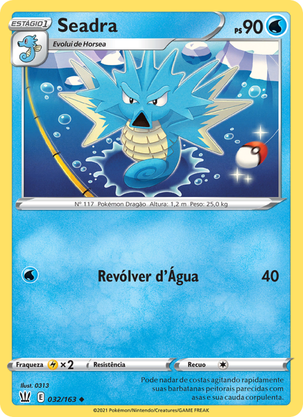 Seadra 32 — Estilos de Batalha (Portuguese Pokémon TCG card)