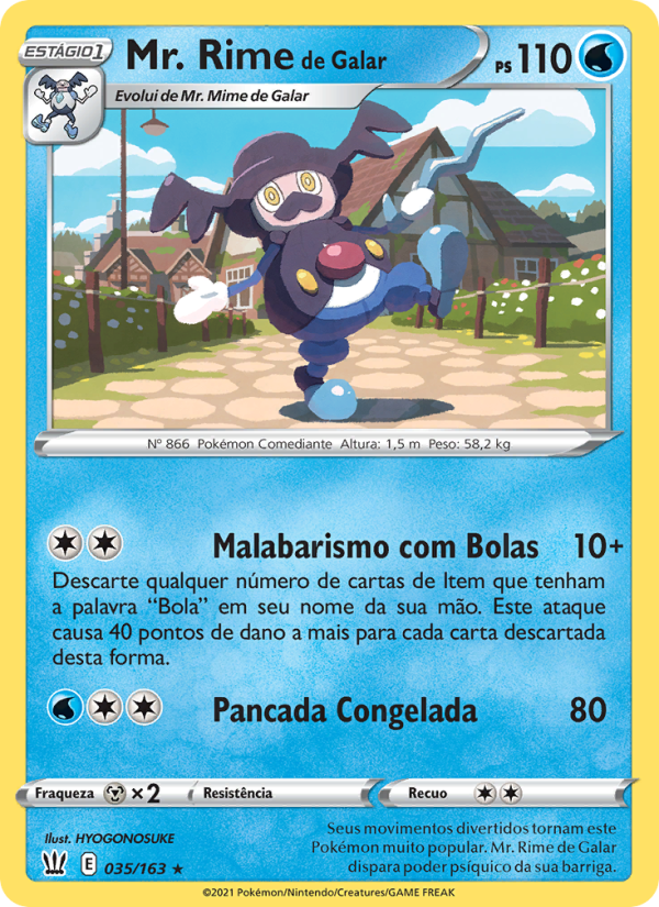Mr. Rime de Galar 35 — Estilos de Batalha (Portuguese Pokémon TCG card)