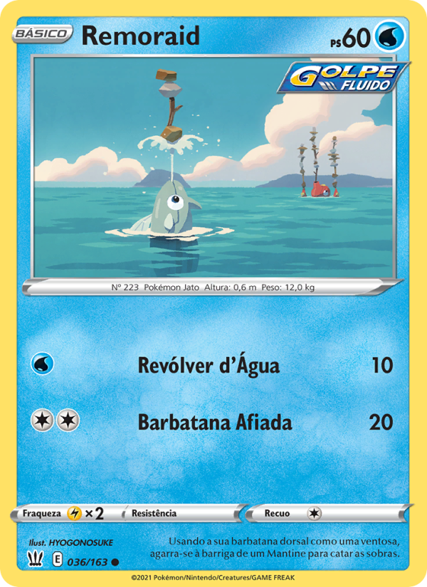 Remoraid 36 — Estilos de Batalha (Portuguese Pokémon TCG card)