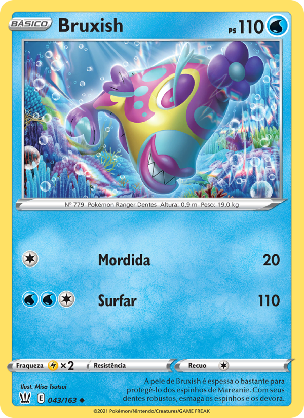 Bruxish 43 — Estilos de Batalha (Portuguese Pokémon TCG card)