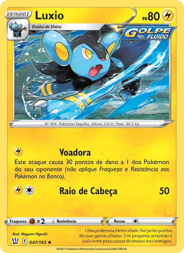 Luxio 47 — Estilos de Batalha (Portuguese Pokémon TCG card)