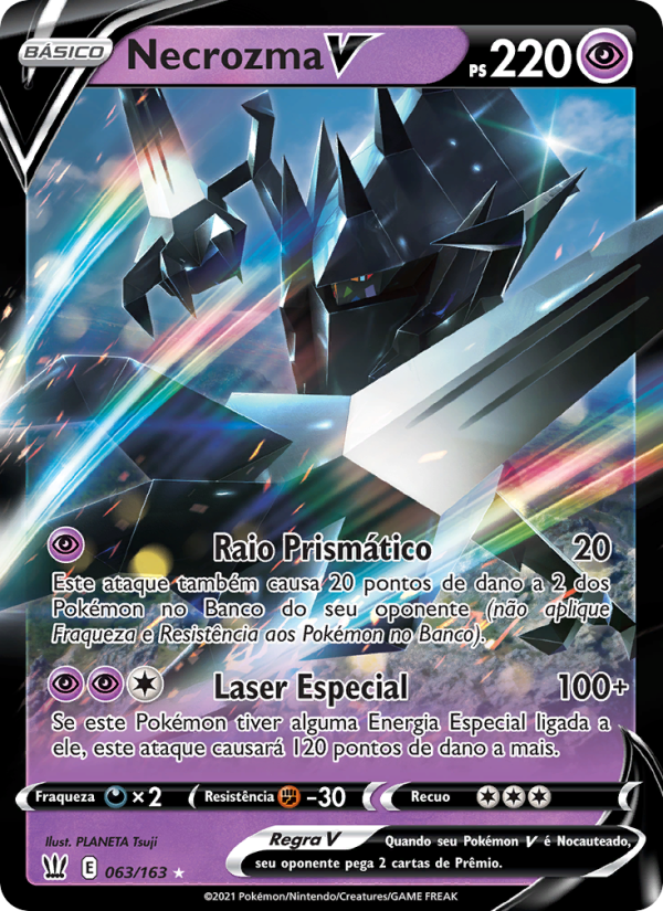 Necrozma V 63 — Estilos de Batalha (Portuguese Pokémon TCG card)