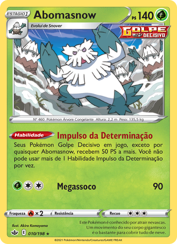 Abomasnow 10 — Reinado Arrepiante (Portuguese Pokémon TCG card)