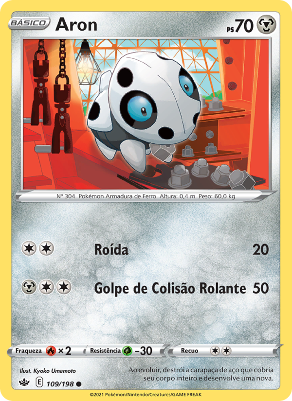 Aron 109 — Reinado Arrepiante (Portuguese Pokémon TCG card)