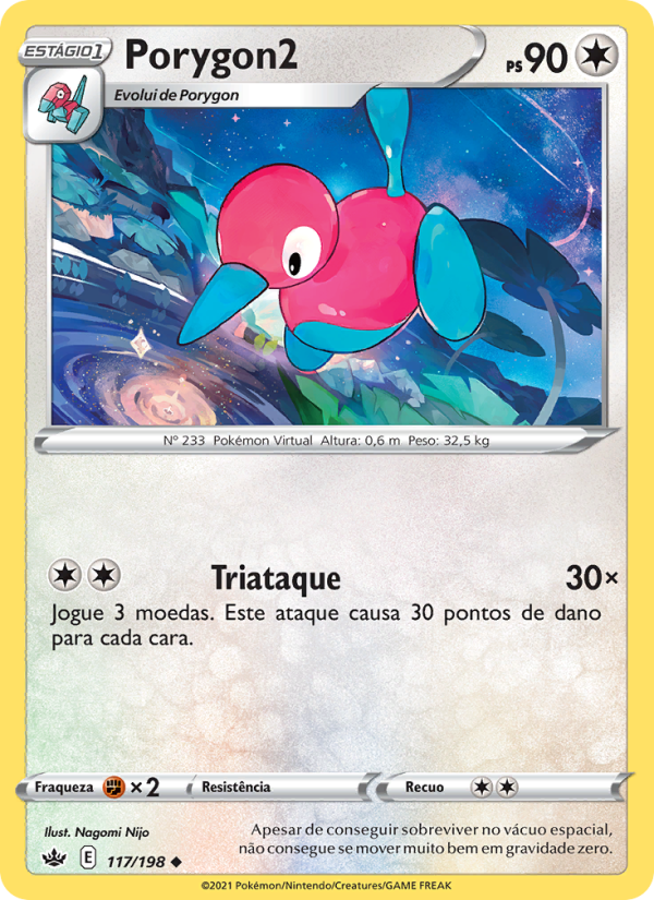 Porygon2 117 — Reinado Arrepiante (Portuguese Pokémon TCG card)