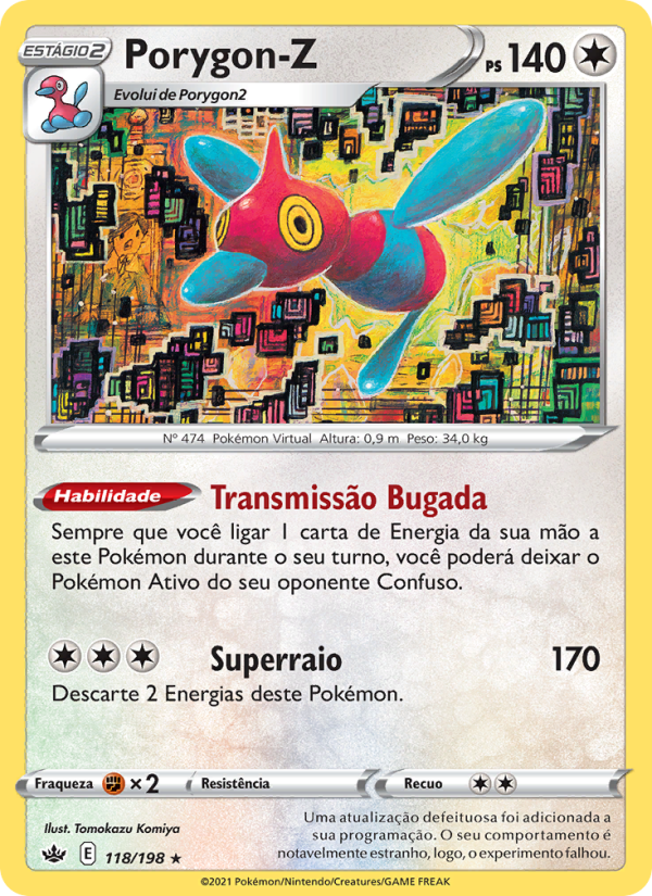 Porygon-Z 118 — Reinado Arrepiante (Portuguese Pokémon TCG card)