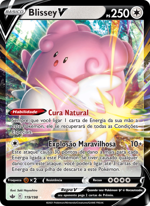 Blissey V 119 — Reinado Arrepiante (Portuguese Pokémon TCG card)