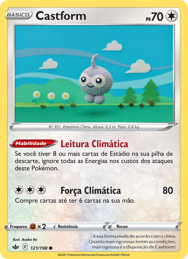 Castform 121 — Reinado Arrepiante (Portuguese Pokémon TCG card)