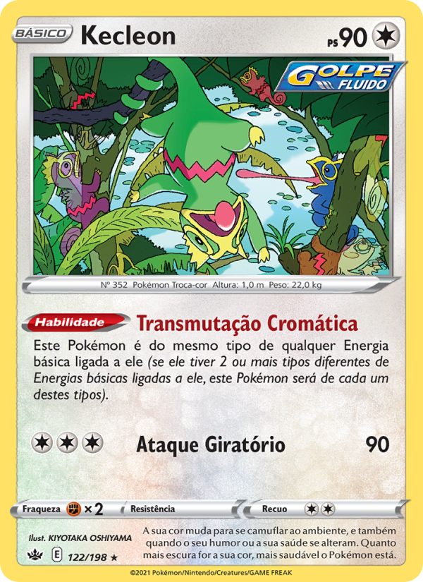 Kecleon 122 — Reinado Arrepiante (Portuguese Pokémon TCG card)