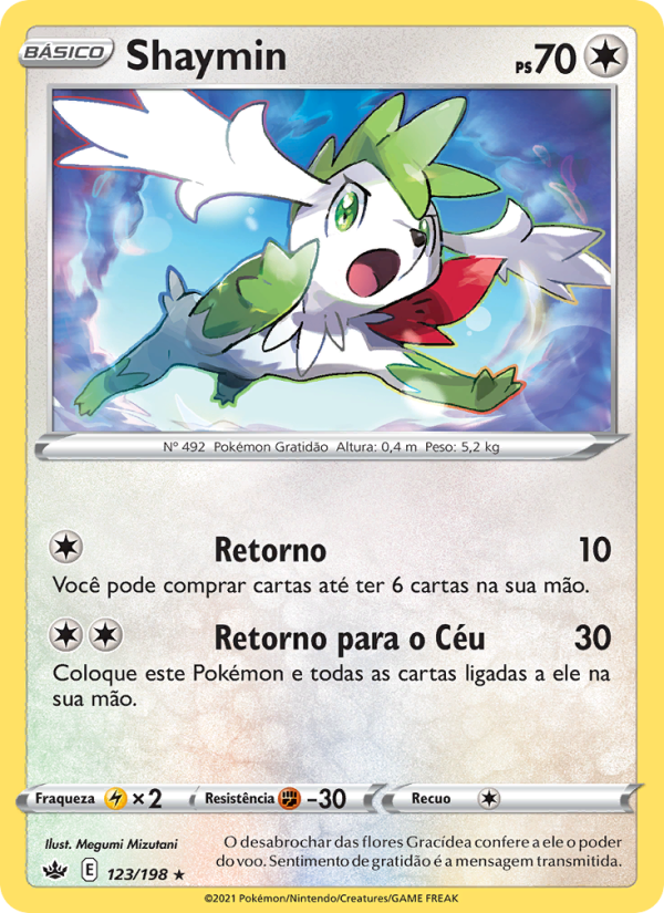 Shaymin 123 — Reinado Arrepiante (Portuguese Pokémon TCG card)