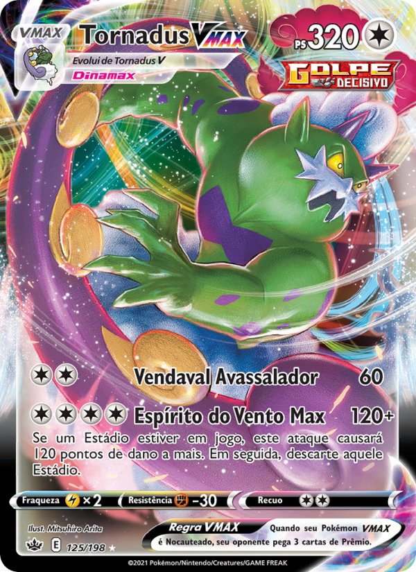 Tornadus VMAX 125 — Reinado Arrepiante (Portuguese Pokémon TCG card)