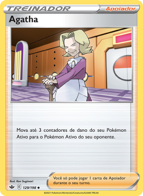 Agatha 129 — Reinado Arrepiante (Portuguese Pokémon TCG card)