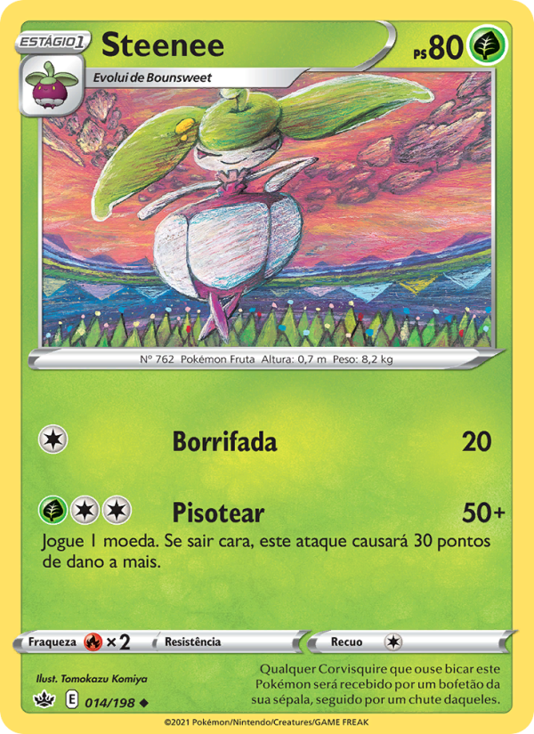 Steenee 14 — Reinado Arrepiante (Portuguese Pokémon TCG card)