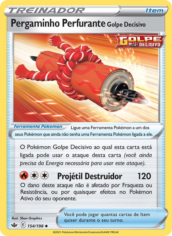 Pergaminho Perfurante Golpe Decisivo 154 — Reinado Arrepiante (Portuguese Pokémon TCG card)