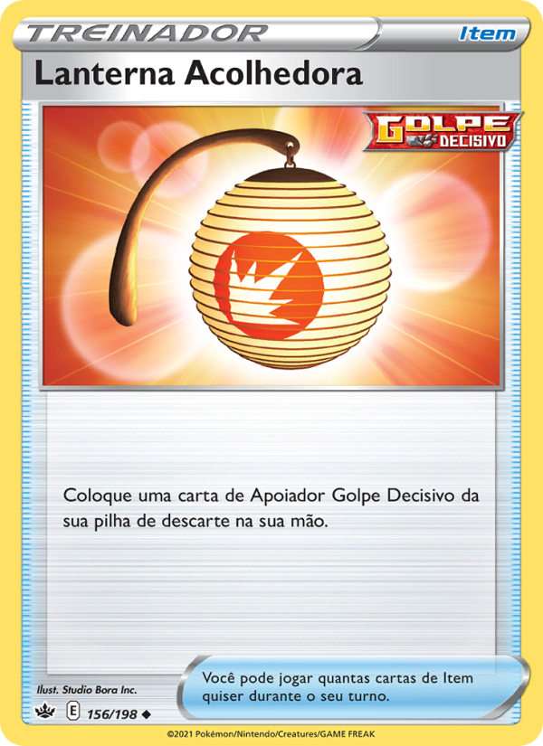 Lanterna Acolhedora 156 — Reinado Arrepiante (Portuguese Pokémon TCG card)