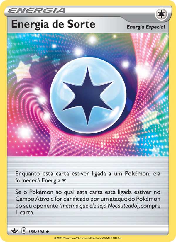 Energia de Sorte 158 — Reinado Arrepiante (Portuguese Pokémon TCG card)