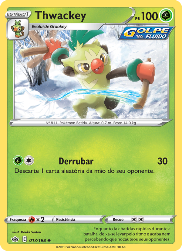 Thwackey 17 — Reinado Arrepiante (Portuguese Pokémon TCG card)