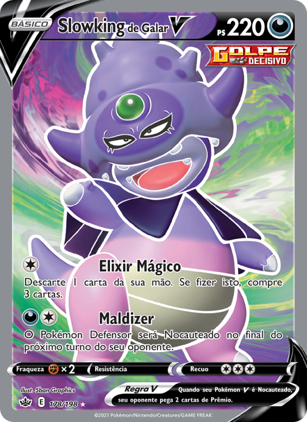 Slowking de Galar V 178 — Reinado Arrepiante (Portuguese Pokémon TCG card)