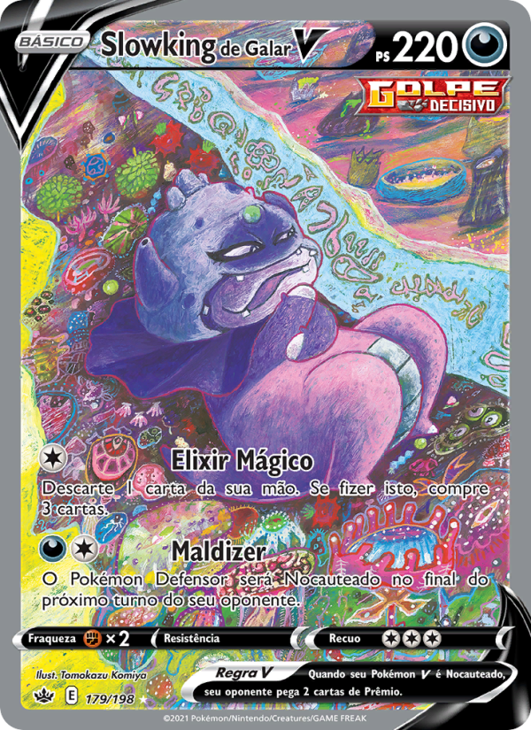 Slowking de Galar V 179 — Reinado Arrepiante (Portuguese Pokémon TCG card)