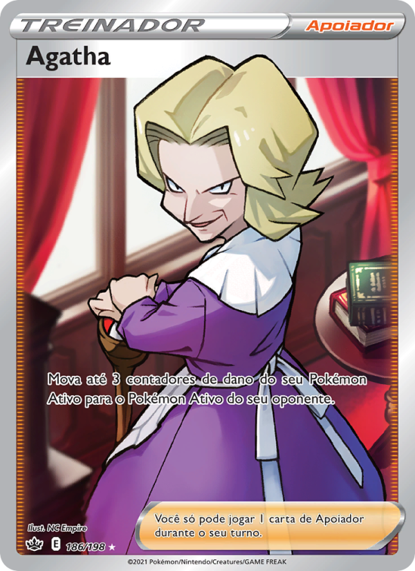 Agatha 186 — Reinado Arrepiante (Portuguese Pokémon TCG card)