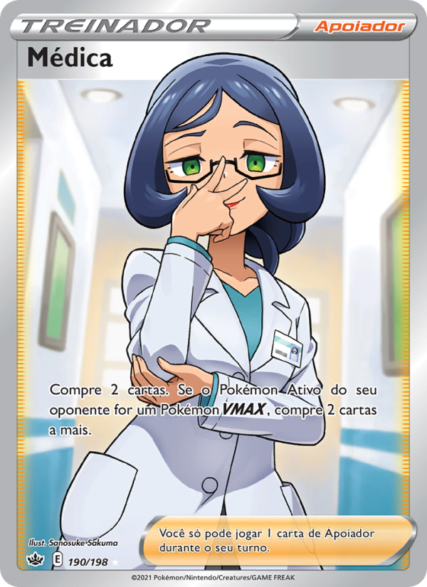 Médica 190 — Reinado Arrepiante (Portuguese Pokémon TCG card)