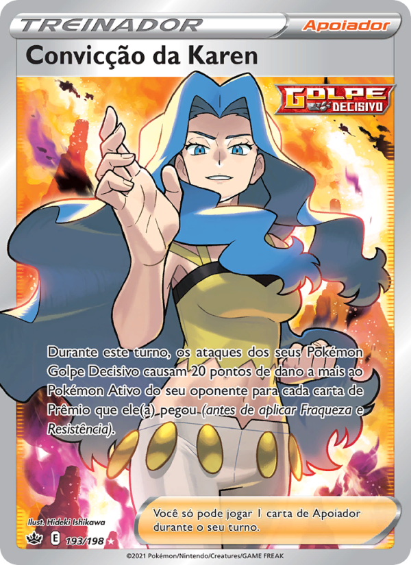 Convicção da Karen 193 — Reinado Arrepiante (Portuguese Pokémon TCG card)