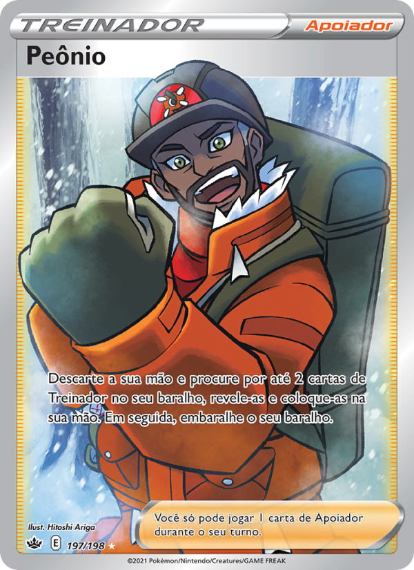 Peônio 197 — Reinado Arrepiante (Portuguese Pokémon TCG card)