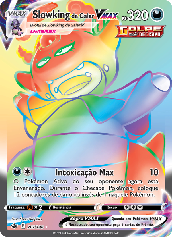 Slowking de Galar VMAX 207 — Reinado Arrepiante (Portuguese Pokémon TCG card)