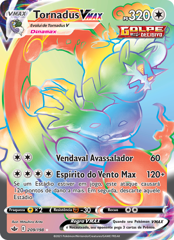 Tornadus VMAX 209 — Reinado Arrepiante (Portuguese Pokémon TCG card)