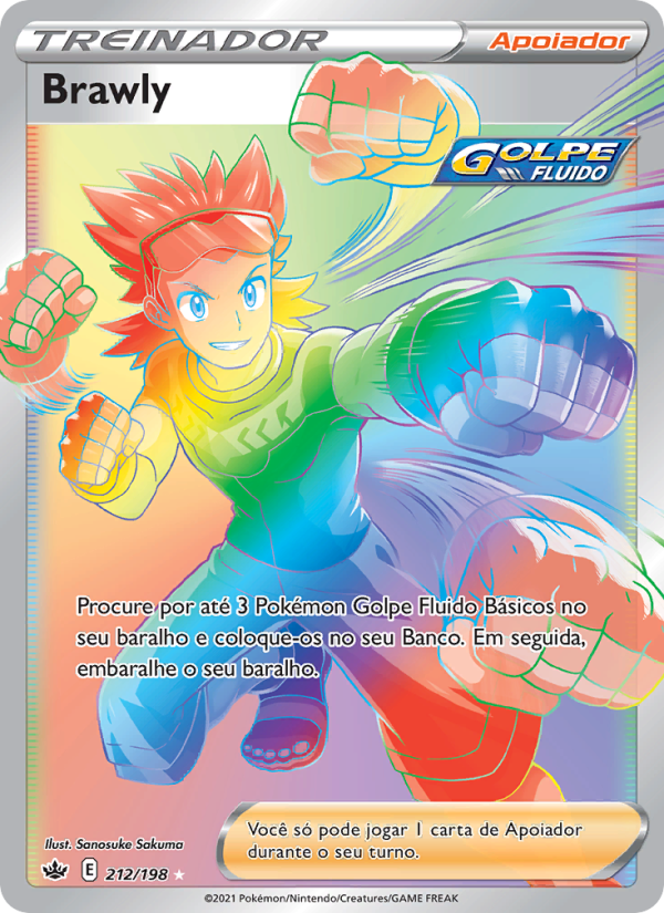 Brawly 212 — Reinado Arrepiante (Portuguese Pokémon TCG card)