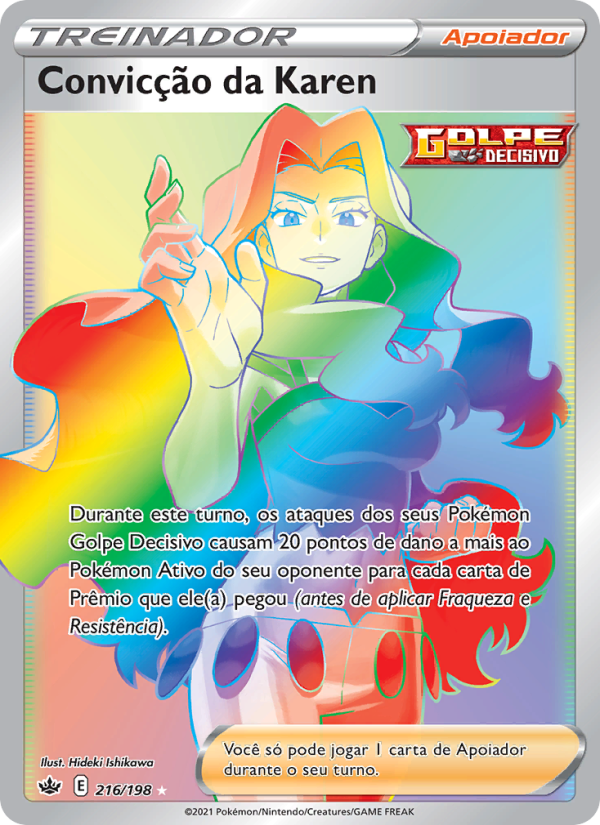 Convicção da Karen 216 — Reinado Arrepiante (Portuguese Pokémon TCG card)