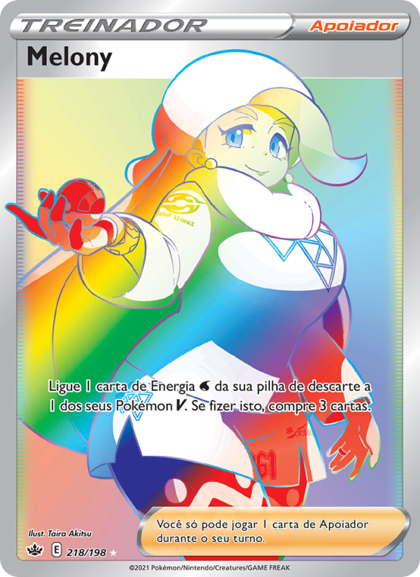 Melony 218 — Reinado Arrepiante (Portuguese Pokémon TCG card)