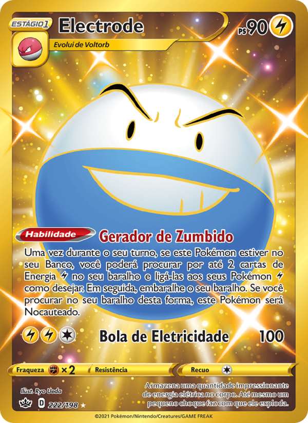 Electrode 222 — Reinado Arrepiante (Portuguese Pokémon TCG card)