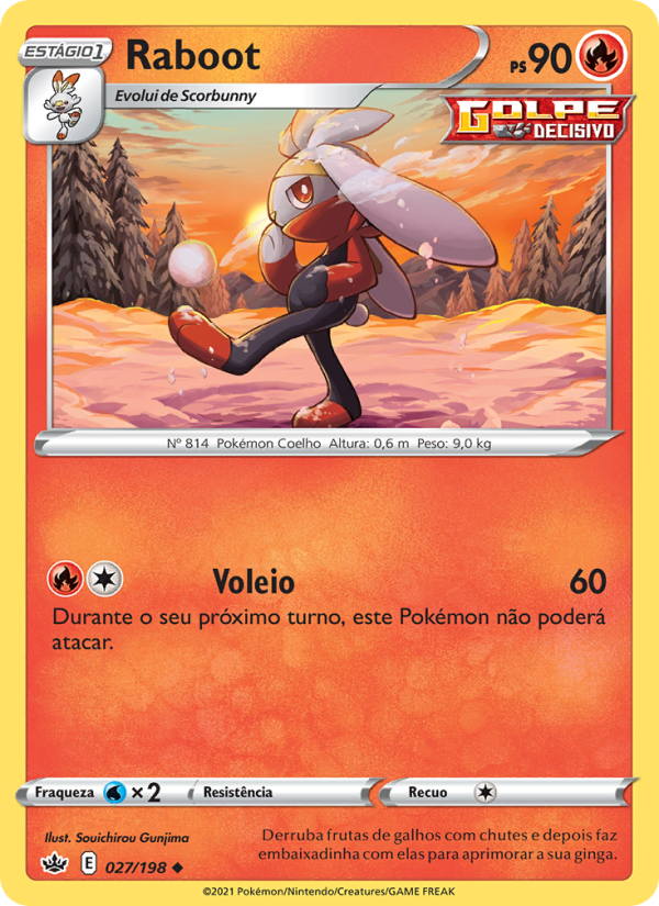 Raboot 27 — Reinado Arrepiante (Portuguese Pokémon TCG card)