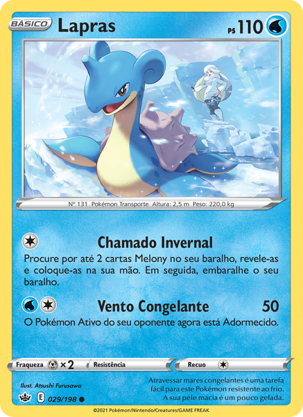 Lapras 29 — Reinado Arrepiante (Portuguese Pokémon TCG card)