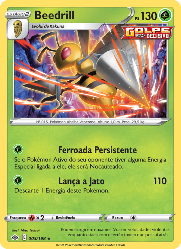 Beedrill 3 — Reinado Arrepiante (Portuguese Pokémon TCG card)
